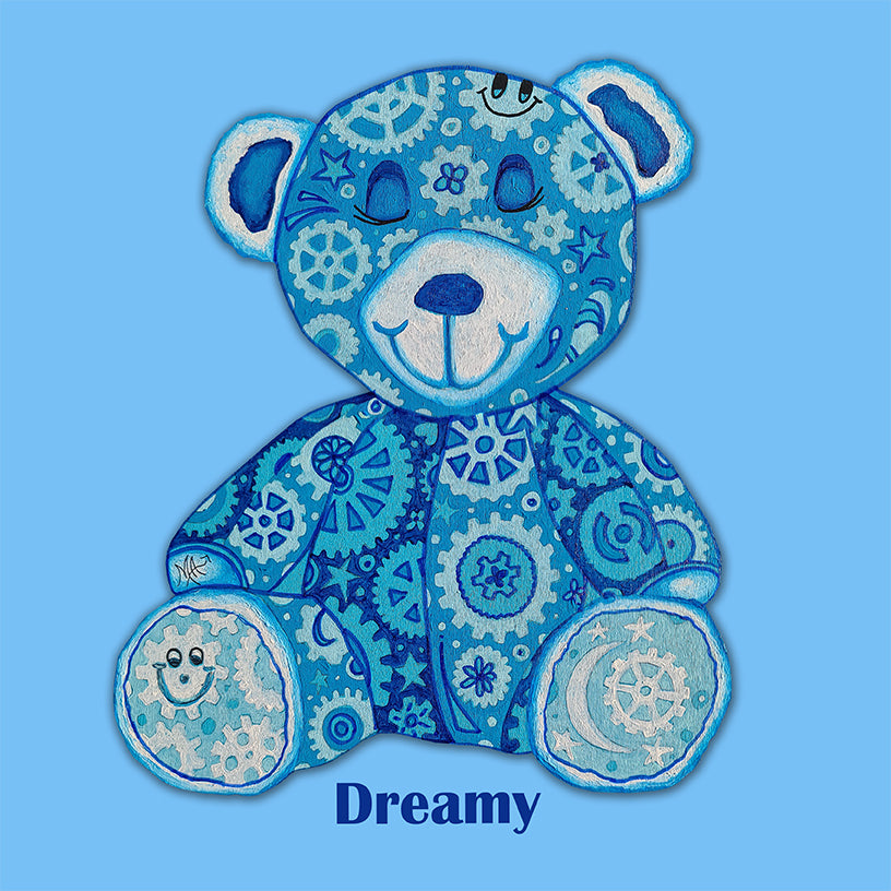 Dreamy GEAR BEAR Geartopia Teddy Bear Art Print