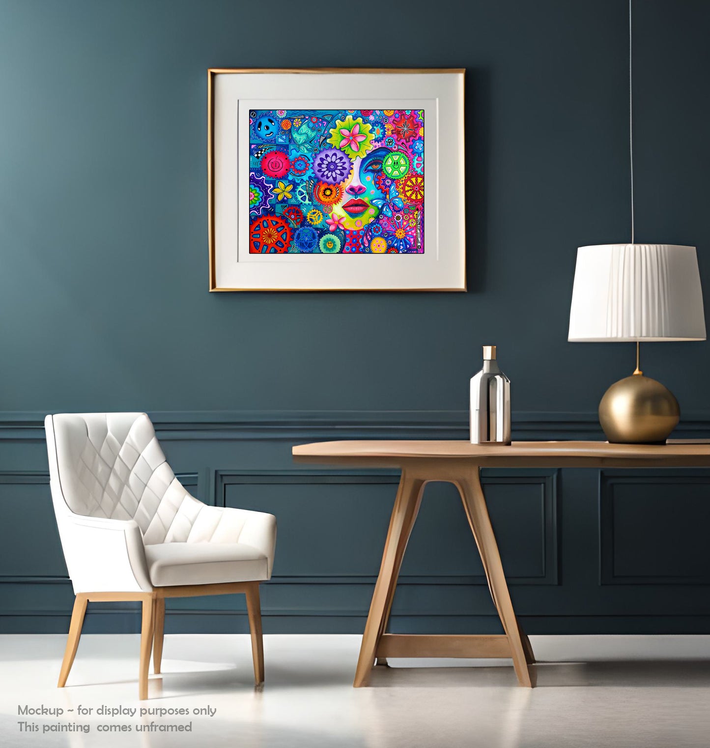 "Your Power Lies Within" Original THE AGE OF WOMEN Doodle Gears Painting