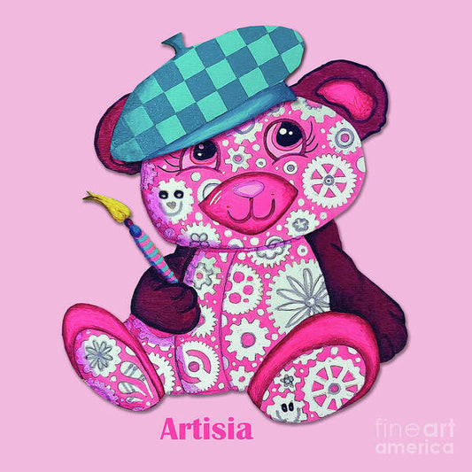 Artisia the GEAR BEAR Geartopia Teddy Bear Art Print