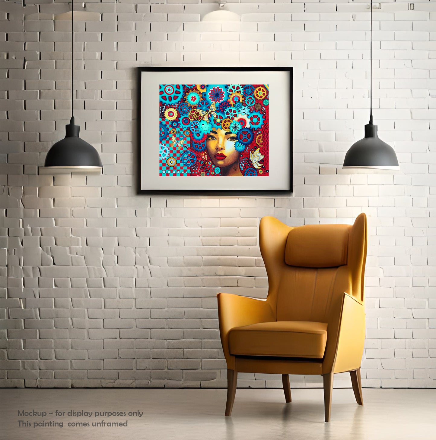 "The Goddess Within" Original THE AGE OF WOMEN Doodle Gears Painting