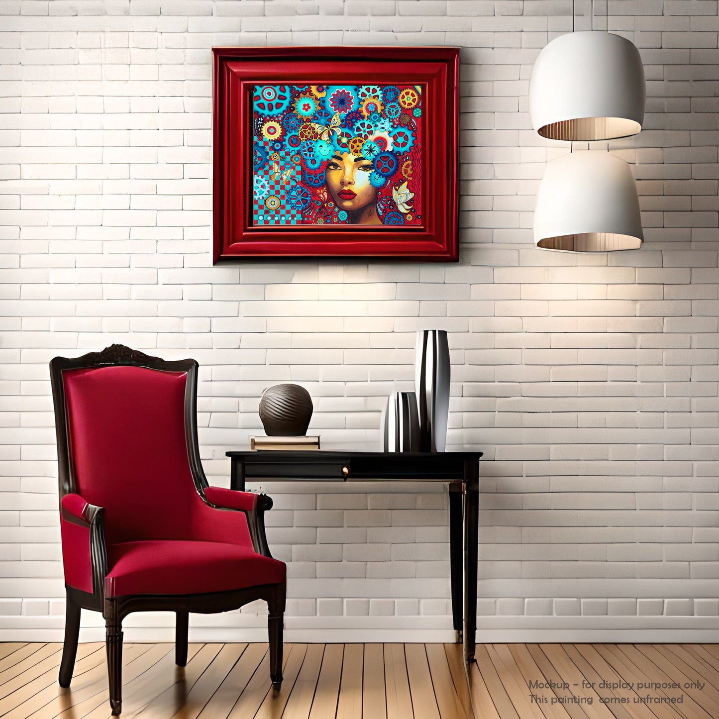 "The Goddess Within" Original THE AGE OF WOMEN Doodle Gears Painting