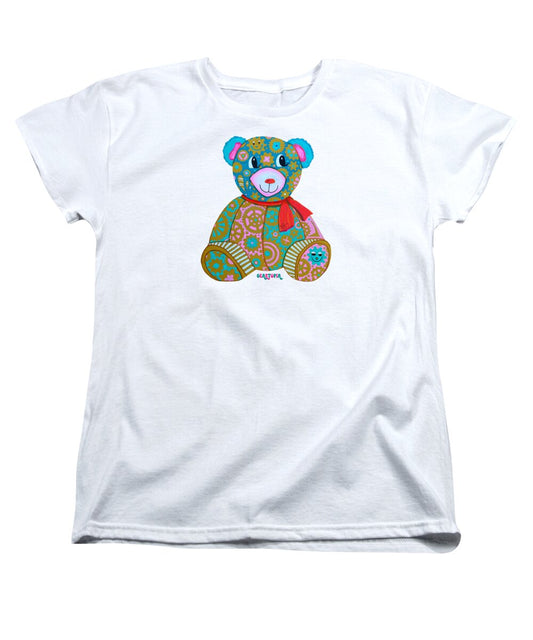 Geartopia GEAR BEAR Candy Original Handpainted PoP Art Teddy Bear Painting Kids Art by MeganAroon - Women's T-Shirt (Standard Fit)