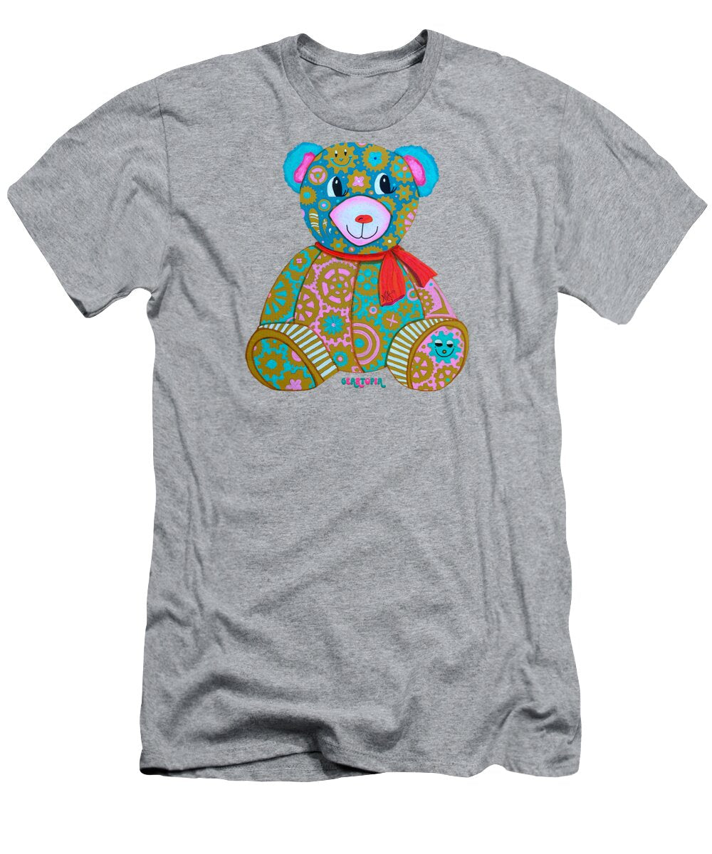 Geartopia GEAR BEAR Candy Original Handpainted PoP Art Teddy Bear Painting Kids Art by MeganAroon - T-Shirt