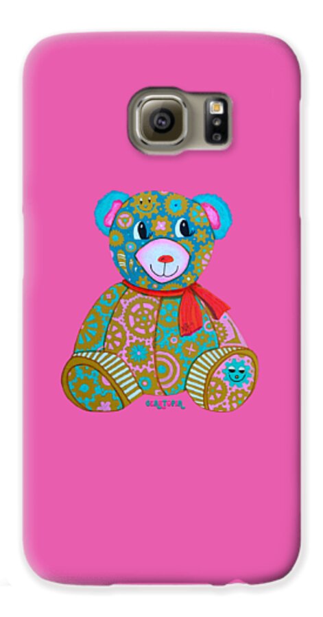 Geartopia GEAR BEAR Candy Original Handpainted PoP Art Teddy Bear Painting Kids Art by MeganAroon - Phone Case