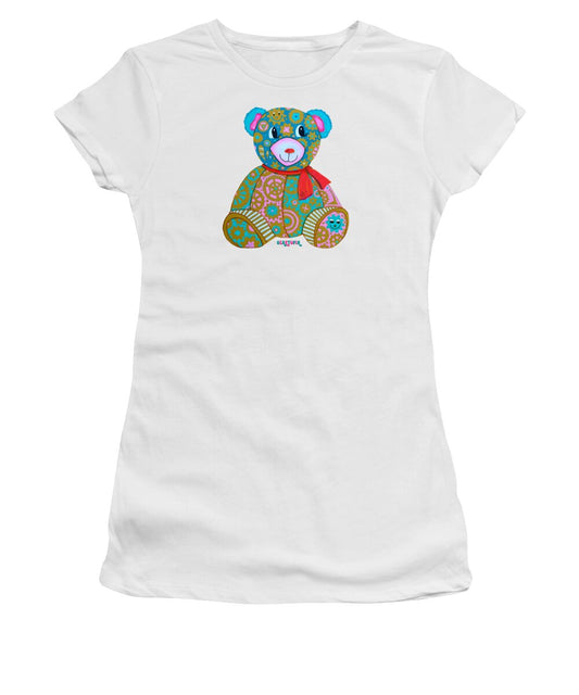 Geartopia GEAR BEAR Candy Original Handpainted PoP Art Teddy Bear Painting Kids Art by MeganAroon - Women's T-Shirt