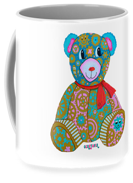 Geartopia GEAR BEAR Candy Original Handpainted PoP Art Teddy Bear Painting Kids Art by MeganAroon - Mug