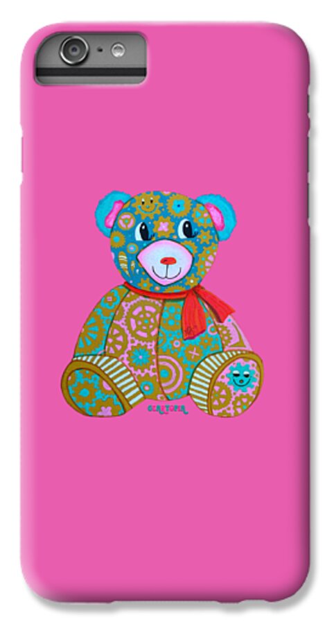 Geartopia GEAR BEAR Candy Original Handpainted PoP Art Teddy Bear Painting Kids Art by MeganAroon - Phone Case