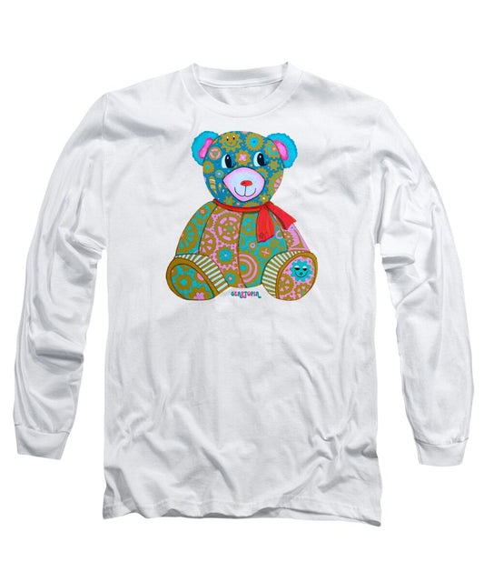 Geartopia GEAR BEAR Candy Original Handpainted PoP Art Teddy Bear Painting Kids Art by MeganAroon - Long Sleeve T-Shirt