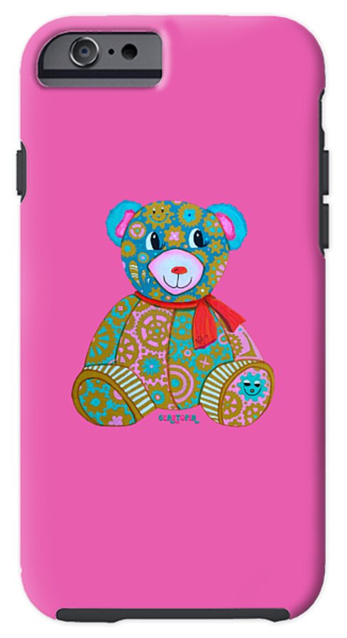 Geartopia GEAR BEAR Candy Original Handpainted PoP Art Teddy Bear Painting Kids Art by MeganAroon - Phone Case