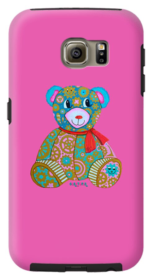 Geartopia GEAR BEAR Candy Original Handpainted PoP Art Teddy Bear Painting Kids Art by MeganAroon - Phone Case