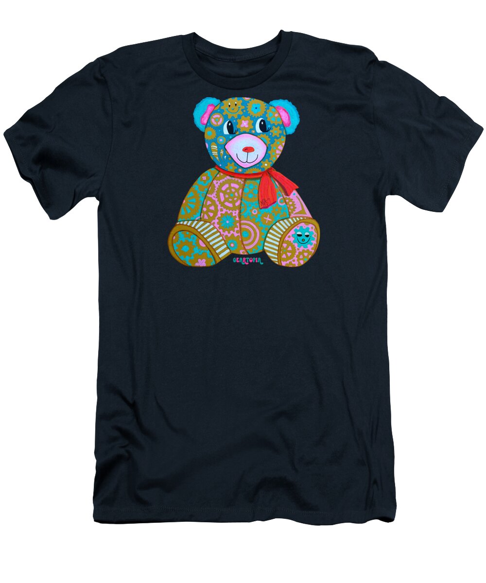 Geartopia GEAR BEAR Candy Original Handpainted PoP Art Teddy Bear Painting Kids Art by MeganAroon - T-Shirt