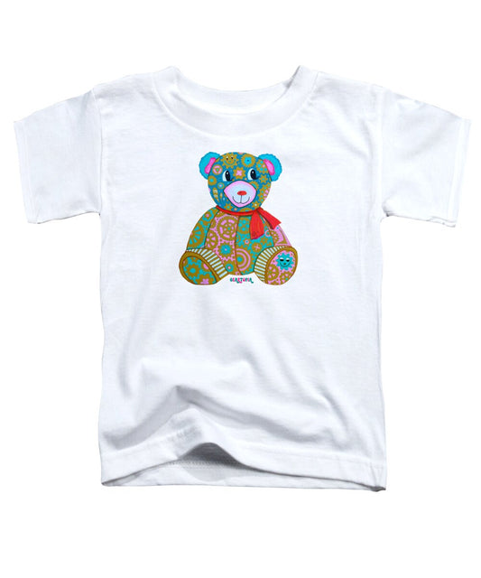 Geartopia GEAR BEAR Candy Original Handpainted PoP Art Teddy Bear Painting Kids Art by MeganAroon - Toddler T-Shirt