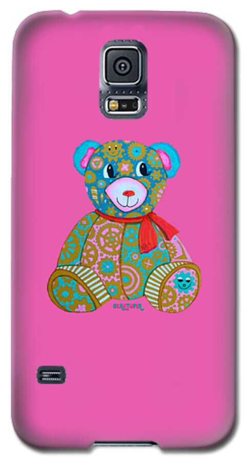 Geartopia GEAR BEAR Candy Original Handpainted PoP Art Teddy Bear Painting Kids Art by MeganAroon - Phone Case