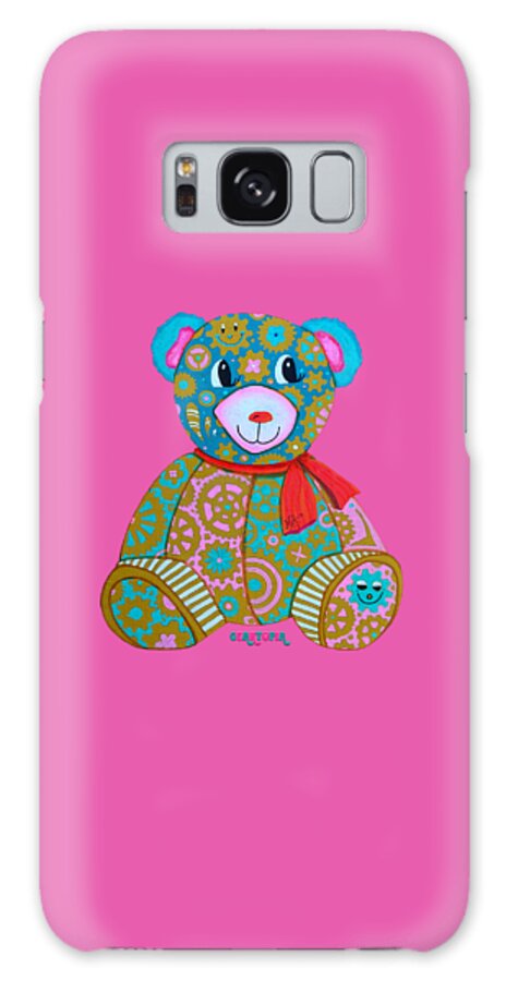 Geartopia GEAR BEAR Candy Original Handpainted PoP Art Teddy Bear Painting Kids Art by MeganAroon - Phone Case