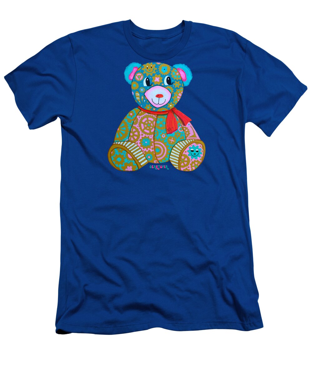 Geartopia GEAR BEAR Candy Original Handpainted PoP Art Teddy Bear Painting Kids Art by MeganAroon - T-Shirt