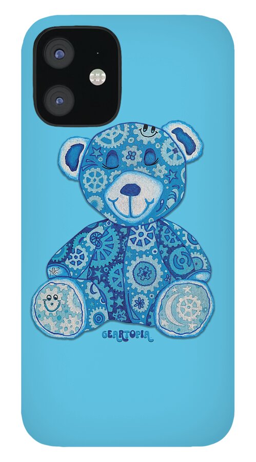 Geartopia GEAR BEAR Dreamy Original Handpainted PoP Art Teddy Bear Painting Nursery Art MeganAroon - Phone Case