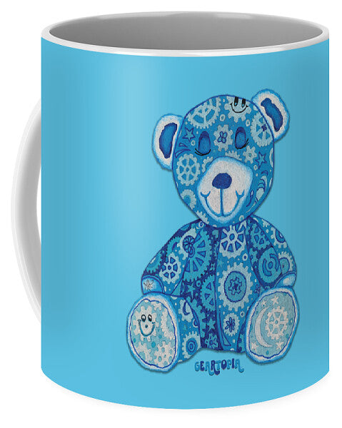 Geartopia GEAR BEAR Dreamy Original Handpainted PoP Art Teddy Bear Painting Nursery Art MeganAroon - Mug