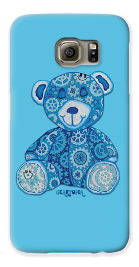 Geartopia GEAR BEAR Dreamy Original Handpainted PoP Art Teddy Bear Painting Nursery Art MeganAroon - Phone Case