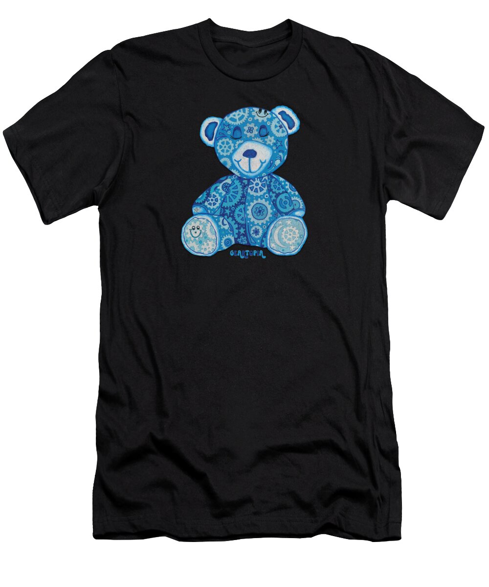 Geartopia GEAR BEAR Dreamy Original Handpainted PoP Art Teddy Bear Painting Nursery Art MeganAroon - T-Shirt