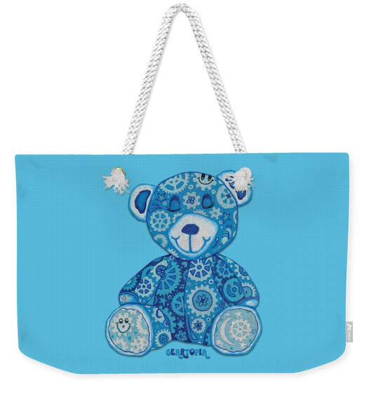 Geartopia GEAR BEAR Dreamy Original Handpainted PoP Art Teddy Bear Painting Nursery Art MeganAroon - Weekender Tote Bag