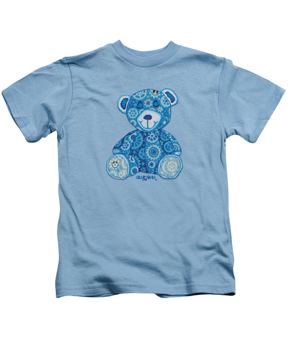 Geartopia GEAR BEAR Dreamy Original Handpainted PoP Art Teddy Bear Painting Nursery Art MeganAroon - Kids T-Shirt