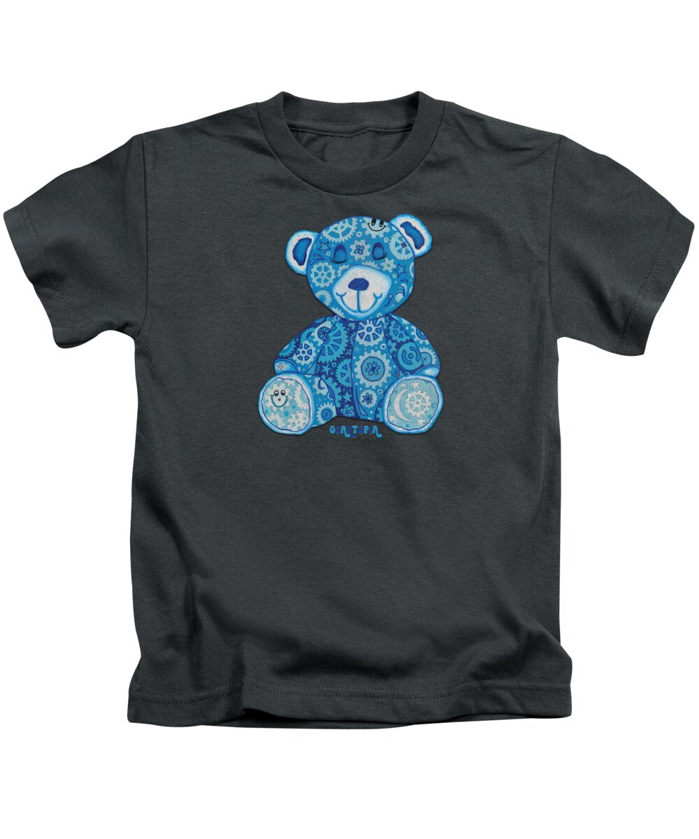 Geartopia GEAR BEAR Dreamy Original Handpainted PoP Art Teddy Bear Painting Nursery Art MeganAroon - Kids T-Shirt