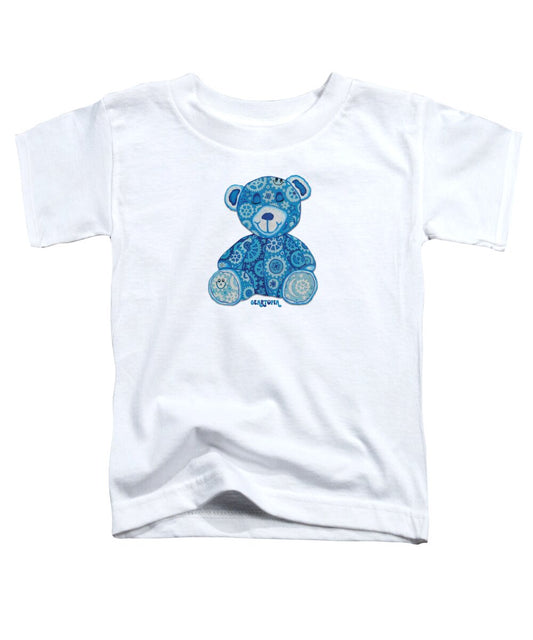 Geartopia GEAR BEAR Dreamy Original Handpainted PoP Art Teddy Bear Painting Nursery Art MeganAroon - Toddler T-Shirt