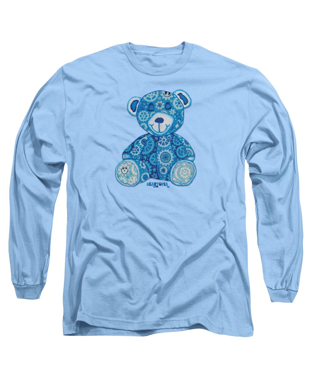 Geartopia GEAR BEAR Dreamy Original Handpainted PoP Art Teddy Bear Painting Nursery Art MeganAroon - Long Sleeve T-Shirt