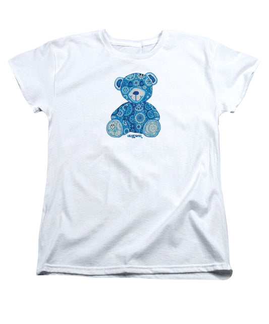 Geartopia GEAR BEAR Dreamy Original Handpainted PoP Art Teddy Bear Painting Nursery Art MeganAroon - Women's T-Shirt (Standard Fit)