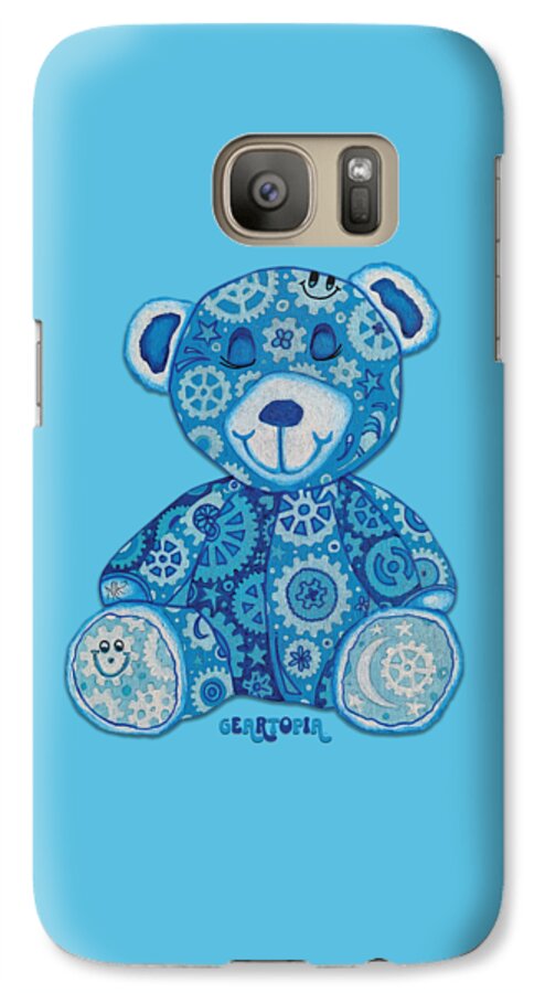 Geartopia GEAR BEAR Dreamy Original Handpainted PoP Art Teddy Bear Painting Nursery Art MeganAroon - Phone Case