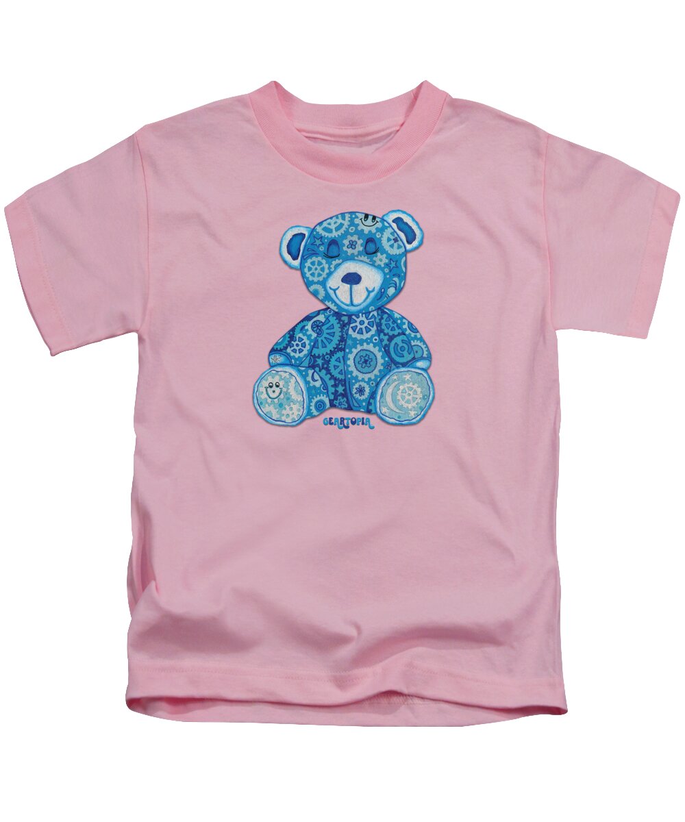 Geartopia GEAR BEAR Dreamy Original Handpainted PoP Art Teddy Bear Painting Nursery Art MeganAroon - Kids T-Shirt