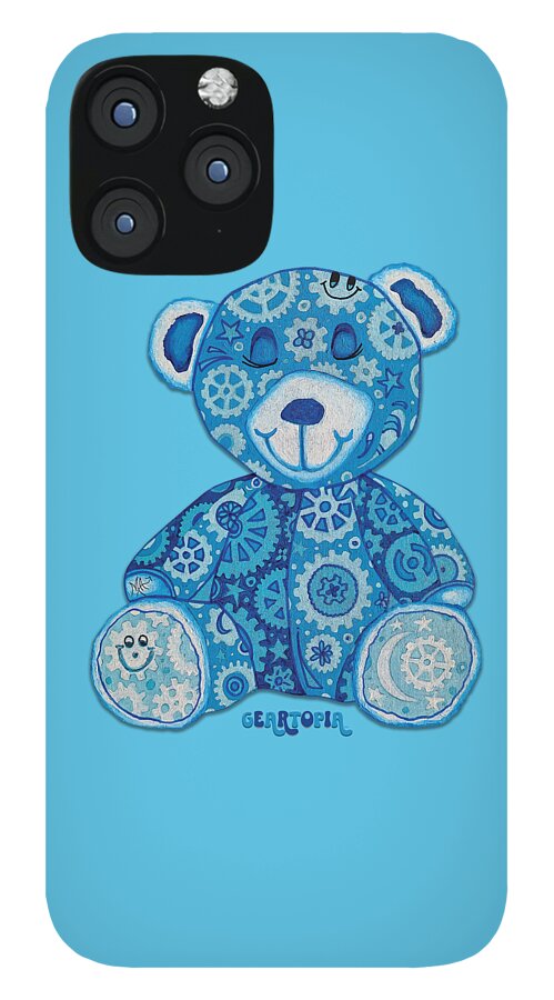 Geartopia GEAR BEAR Dreamy Original Handpainted PoP Art Teddy Bear Painting Nursery Art MeganAroon - Phone Case