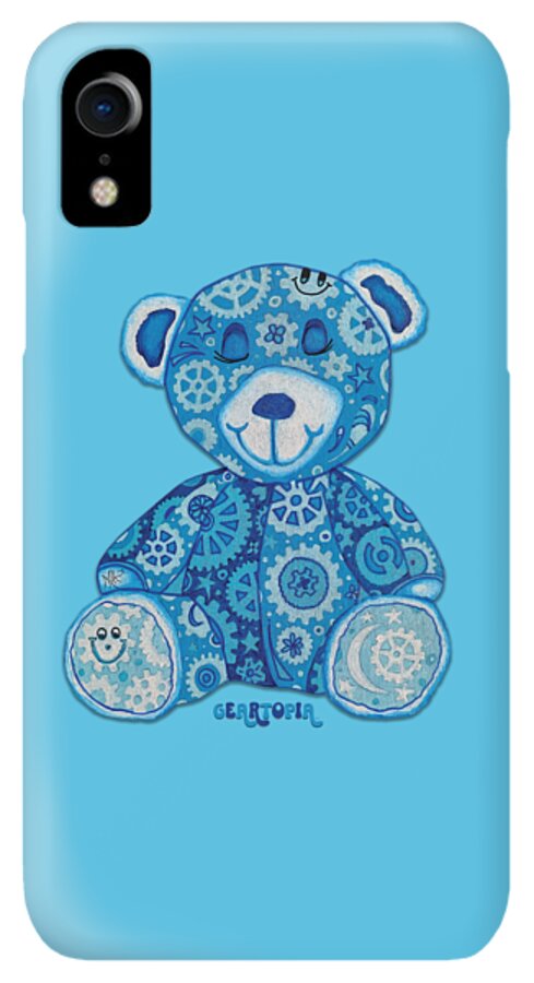 Geartopia GEAR BEAR Dreamy Original Handpainted PoP Art Teddy Bear Painting Nursery Art MeganAroon - Phone Case