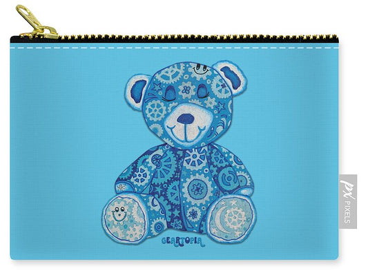 Geartopia GEAR BEAR Dreamy Original Handpainted PoP Art Teddy Bear Painting Nursery Art MeganAroon - Zip Pouch