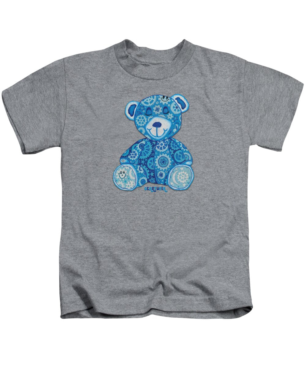 Geartopia GEAR BEAR Dreamy Original Handpainted PoP Art Teddy Bear Painting Nursery Art MeganAroon - Kids T-Shirt