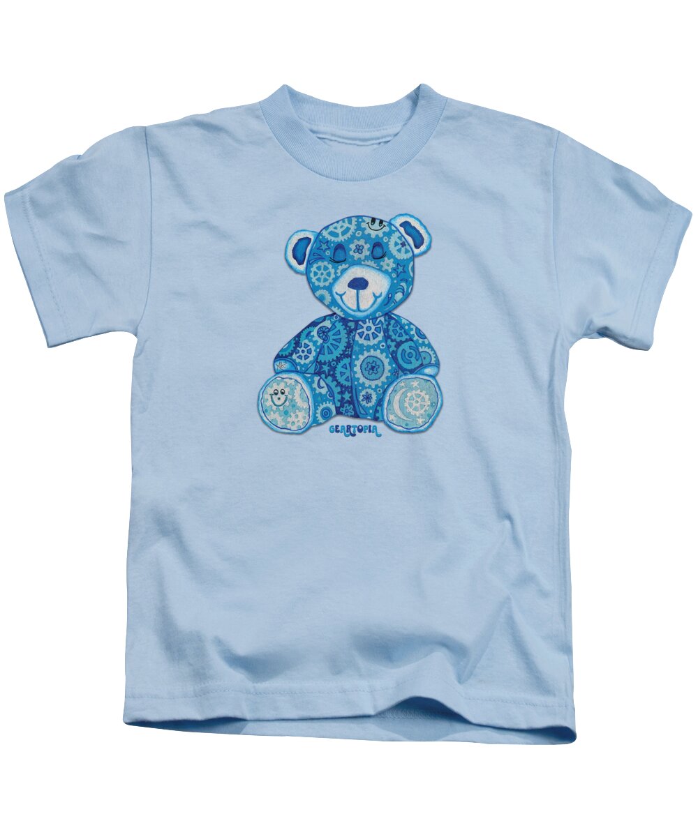 Geartopia GEAR BEAR Dreamy Original Handpainted PoP Art Teddy Bear Painting Nursery Art MeganAroon - Kids T-Shirt