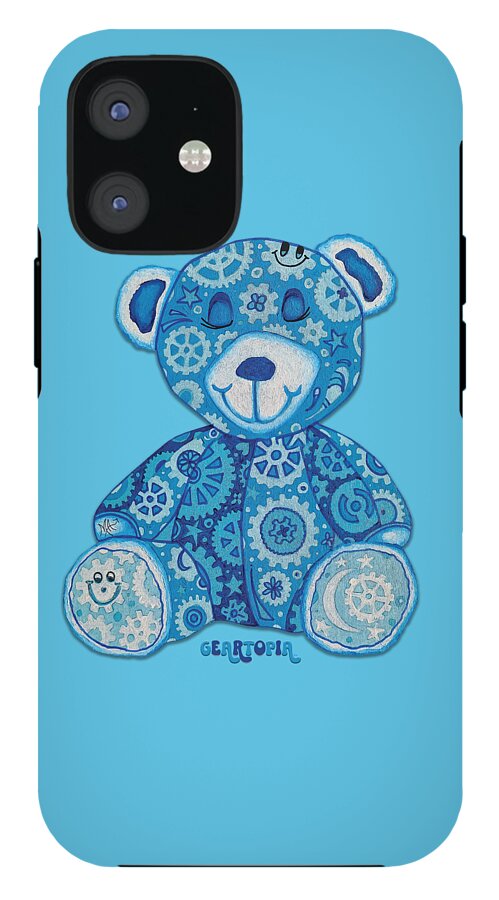 Geartopia GEAR BEAR Dreamy Original Handpainted PoP Art Teddy Bear Painting Nursery Art MeganAroon - Phone Case