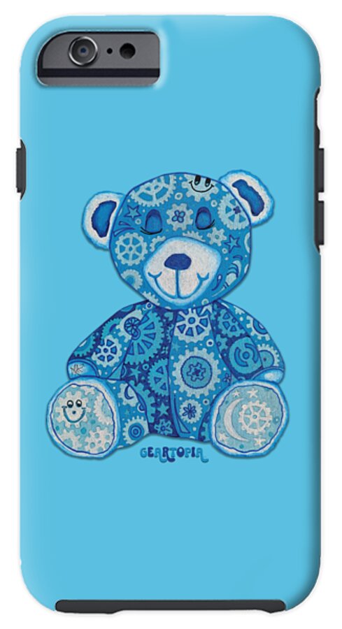 Geartopia GEAR BEAR Dreamy Original Handpainted PoP Art Teddy Bear Painting Nursery Art MeganAroon - Phone Case