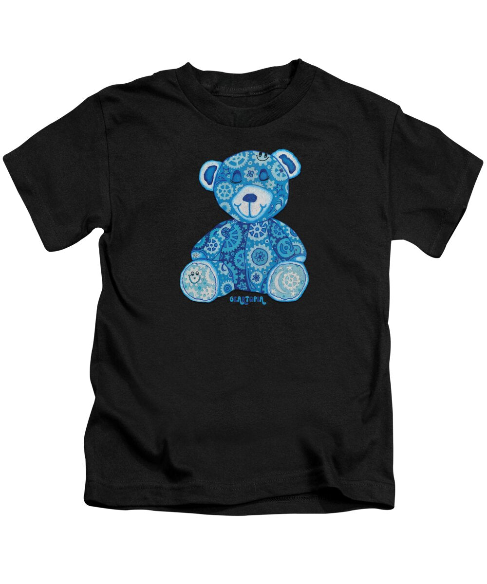 Geartopia GEAR BEAR Dreamy Original Handpainted PoP Art Teddy Bear Painting Nursery Art MeganAroon - Kids T-Shirt