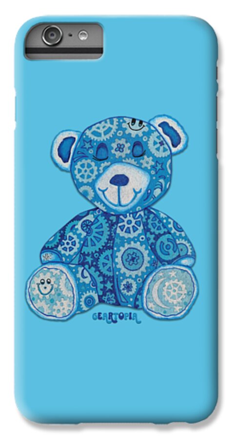 Geartopia GEAR BEAR Dreamy Original Handpainted PoP Art Teddy Bear Painting Nursery Art MeganAroon - Phone Case