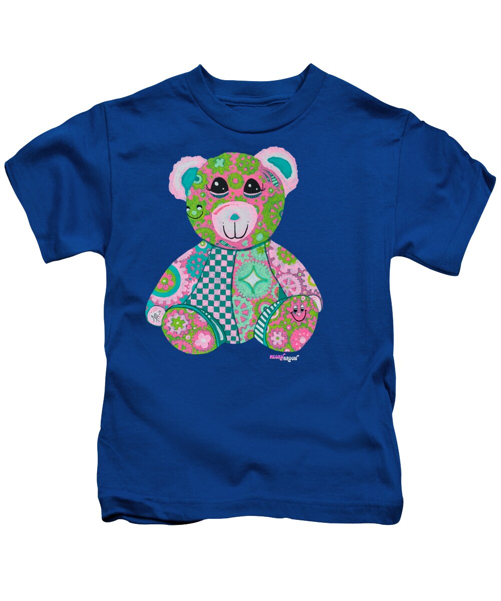 Geartopia GEAR BEAR Hope Original Handpainted PoP Art Teddy Bear Painting Nursery Art MeganAroon - Kids T-Shirt