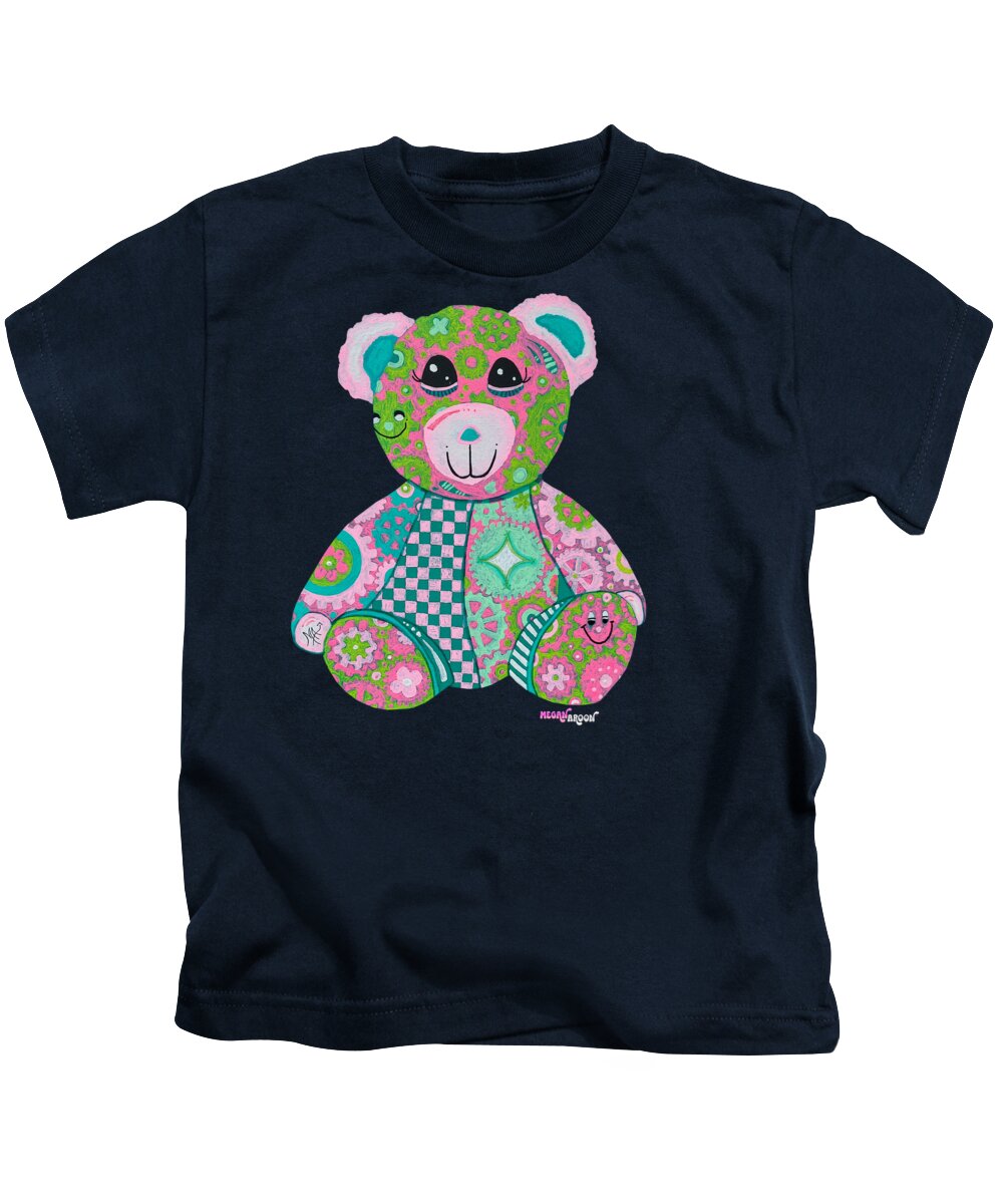 Geartopia GEAR BEAR Hope Original Handpainted PoP Art Teddy Bear Painting Nursery Art MeganAroon - Kids T-Shirt