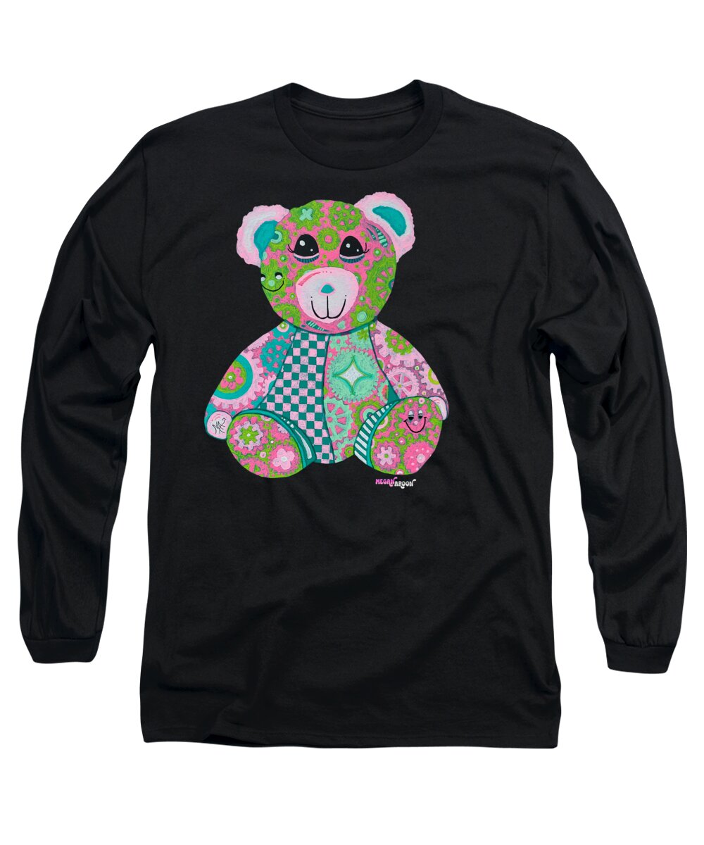 Geartopia GEAR BEAR Hope Original Handpainted PoP Art Teddy Bear Painting Nursery Art MeganAroon - Long Sleeve T-Shirt