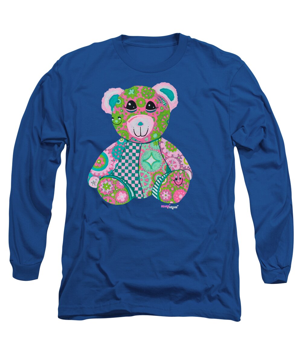 Geartopia GEAR BEAR Hope Original Handpainted PoP Art Teddy Bear Painting Nursery Art MeganAroon - Long Sleeve T-Shirt