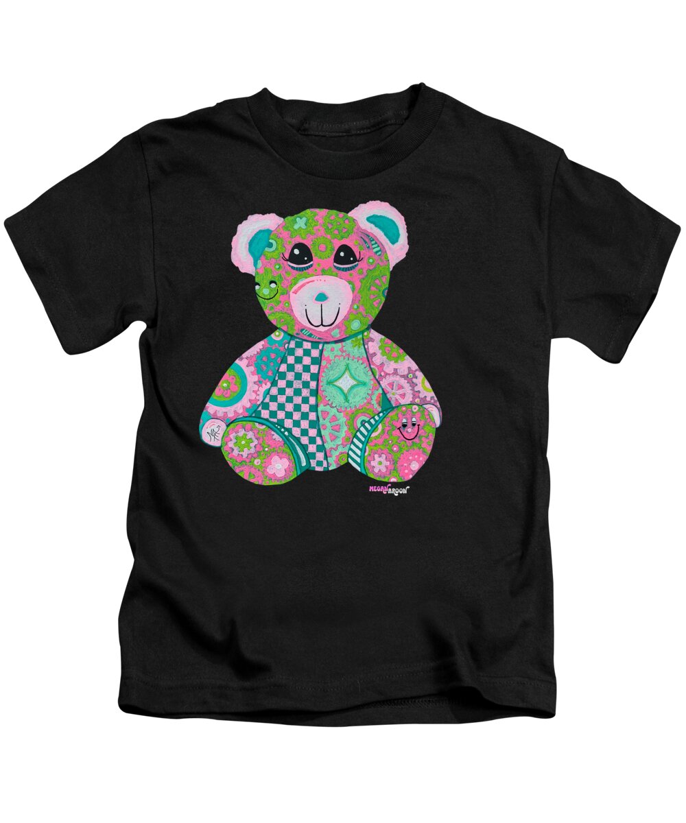 Geartopia GEAR BEAR Hope Original Handpainted PoP Art Teddy Bear Painting Nursery Art MeganAroon - Kids T-Shirt