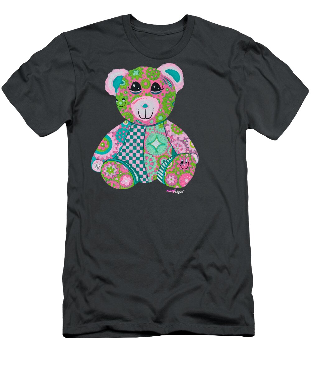 Geartopia GEAR BEAR Hope Original Handpainted PoP Art Teddy Bear Painting Nursery Art MeganAroon - T-Shirt