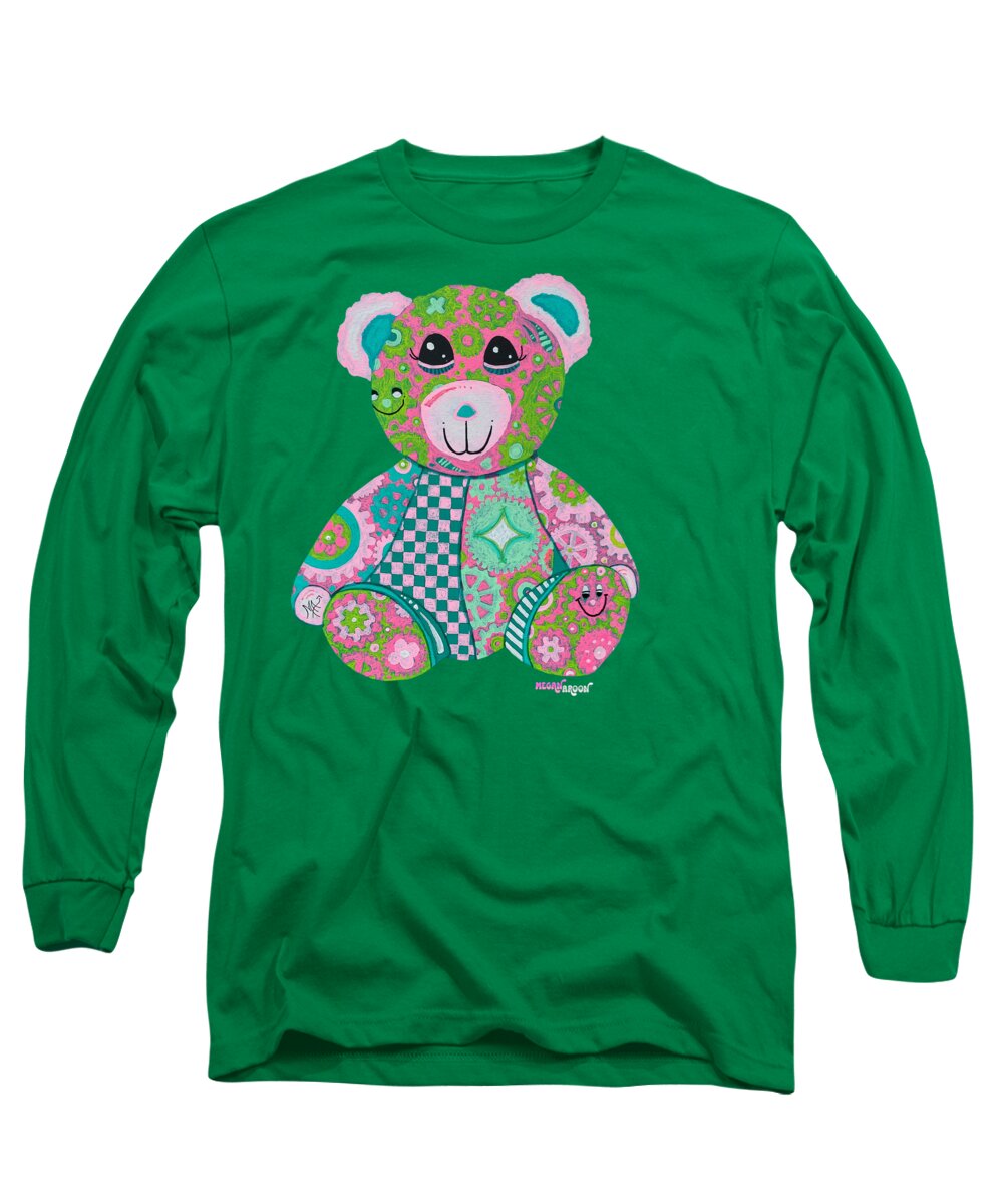 Geartopia GEAR BEAR Hope Original Handpainted PoP Art Teddy Bear Painting Nursery Art MeganAroon - Long Sleeve T-Shirt