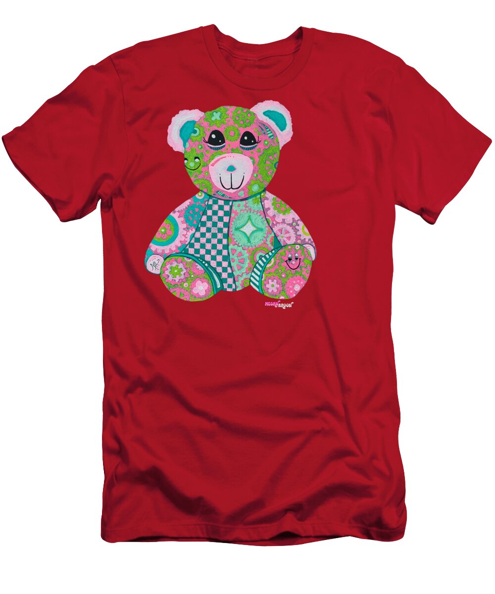 Geartopia GEAR BEAR Hope Original Handpainted PoP Art Teddy Bear Painting Nursery Art MeganAroon - T-Shirt