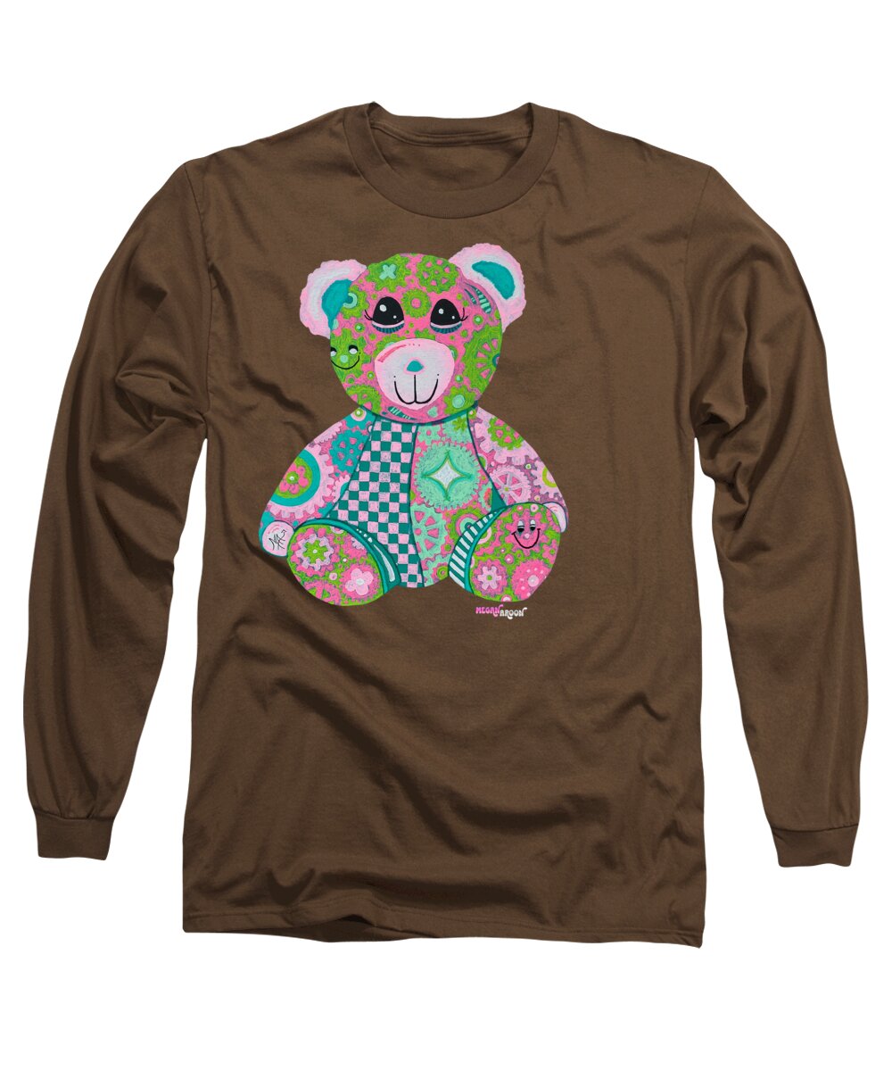 Geartopia GEAR BEAR Hope Original Handpainted PoP Art Teddy Bear Painting Nursery Art MeganAroon - Long Sleeve T-Shirt