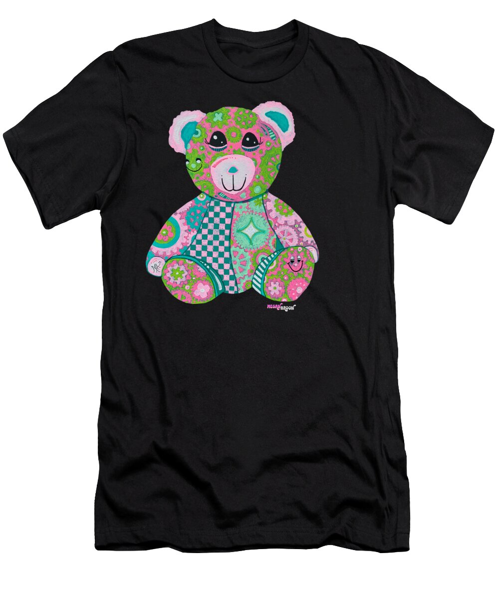 Geartopia GEAR BEAR Hope Original Handpainted PoP Art Teddy Bear Painting Nursery Art MeganAroon - T-Shirt